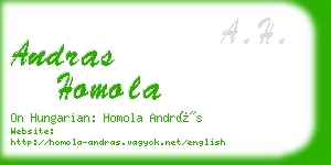 andras homola business card